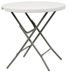Round plastic cafe table hire