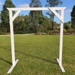 white wedding arbour hire