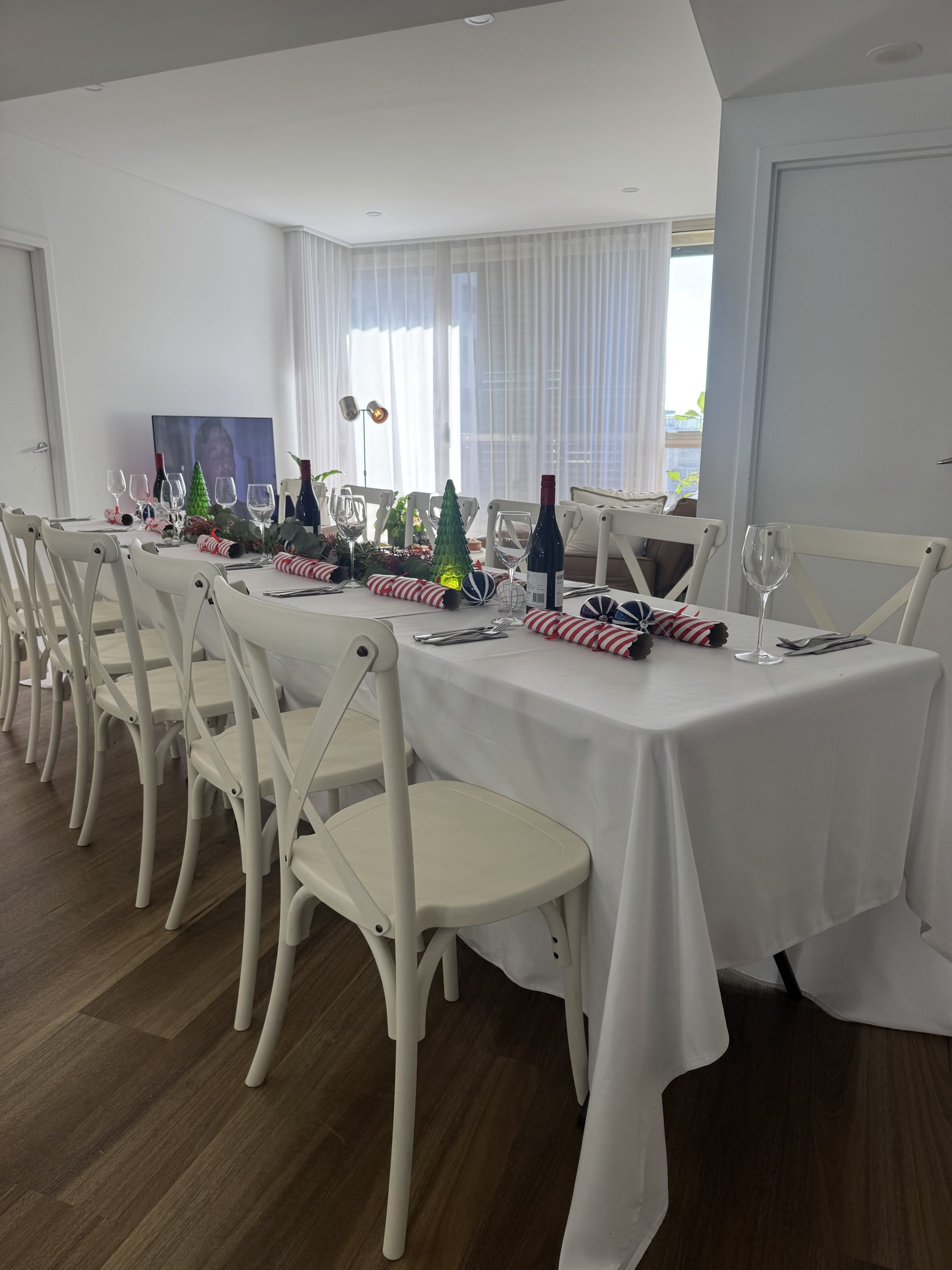 White crossback chair hire Sydney